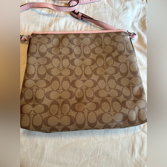 Pink and Tan Coach Purse F58297 - Picture 2 of 5